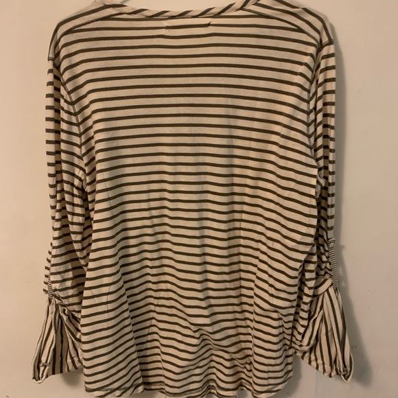 Lucky Brand Women's Button Down Striped Shirt - Black and Cream - Picture 2 of 6